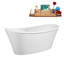 Baignoire autoportante 63 "avec drain interne Streamline-101697919