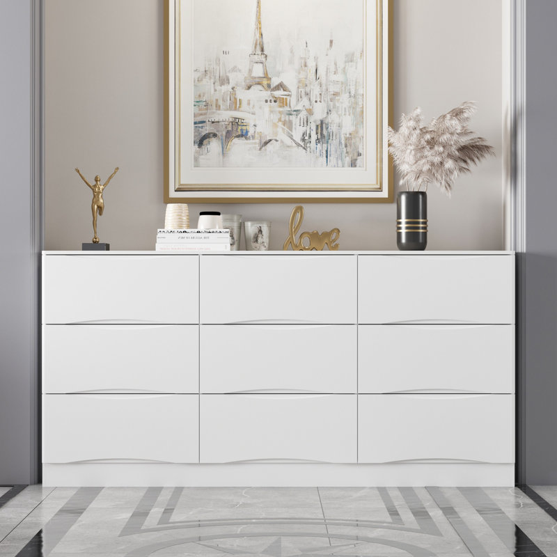 63'' W 9-Drawer Credenza Sideboard