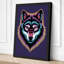 Neon Wolf Modern - Wrapped Canvas-724831065-724831070