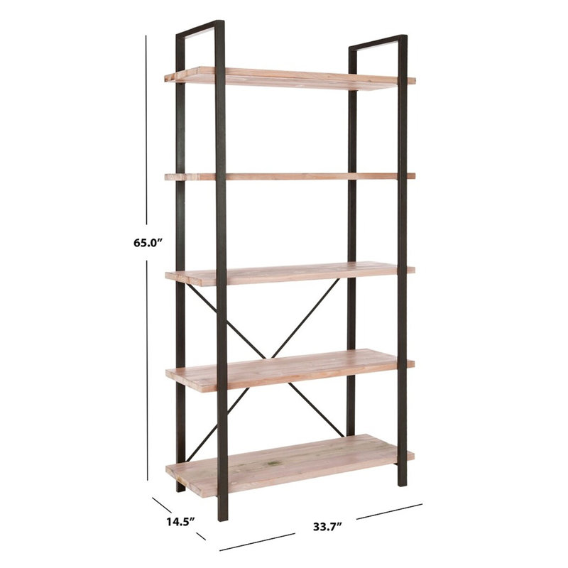 Auton Etagere Bookcase, Black/Light Oak