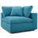 Commix Down Filled Overstuffed 4 Piece Sectional Sofa Set in Azure