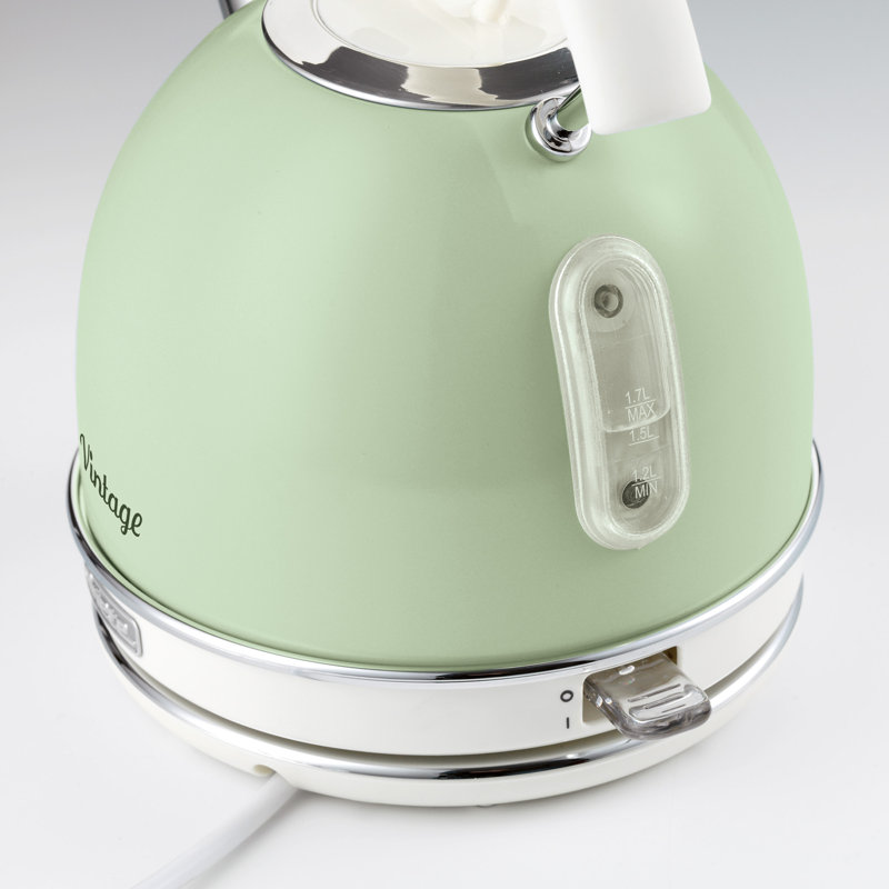 Ariete Vintage 1.7L Stainless Steel Dome Kettle with 2 Slice Toaster Set, Green