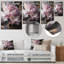Art mural harmonieux rose et gris en pivoine-111626980