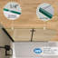 Folding Glass Shower Doors for Bathtub, 48 in. W x 58 in. H Pivot Frameless Tub Shower Door, Tempered Glass Shower Panel Screen-98844526