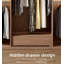 Armoire classique de couleur noyer simple-110373692
