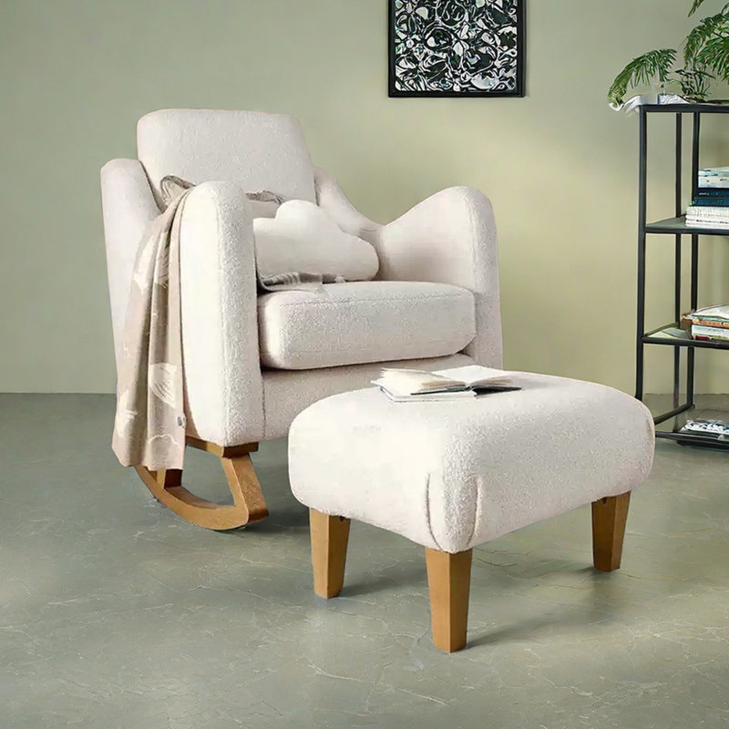Chaise berçante Comfy Living, Beige