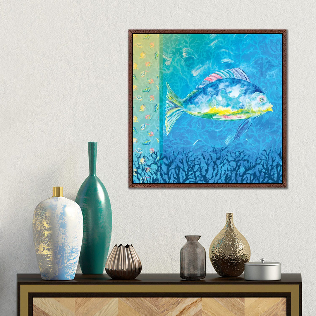 Under The Sea III von Julie Derice - Galerie-verpackte Leinwand Giclée auf Leinwand