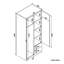 180*50*77cm, Hanging and Storage Integrated Double Door Wardrobe-1415834669