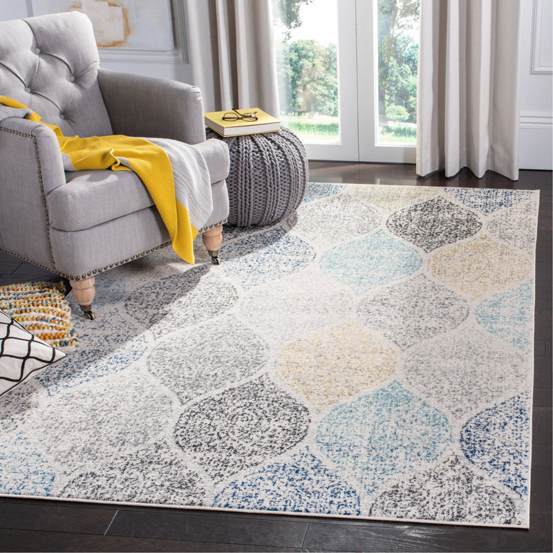 Tapis géométrique Nevaeh Performance, Rectangle 10 pi x 14 pi