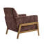 Fauteuil d'appoint à dossier capitonné Matson - Espresso-128721144