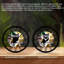 Horloge murale ronde en fer 10 po avec mouvement à quartz silencieux, chiffres romains, impression UV-1324408797