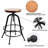 Kinser Solid Wood Adjustable Height Counter Stool