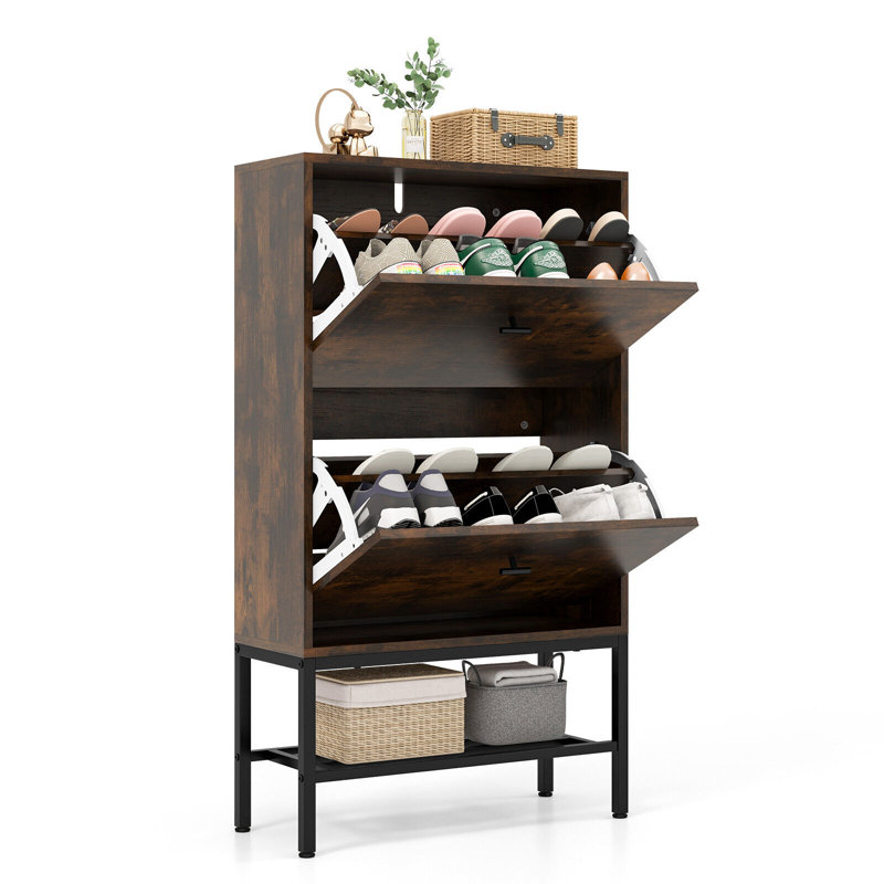 15 Pair Flip Down Shoe Storage