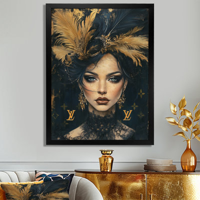 «Blue Eyed Beauty Queen In Luxury - Woman Cabaret», décoration murale
