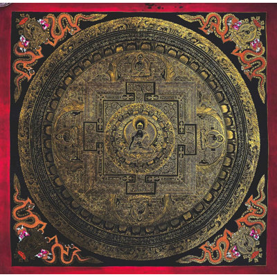 Bouddha Shakyamuni Mandala Thangka (Brocadeless Thangka)