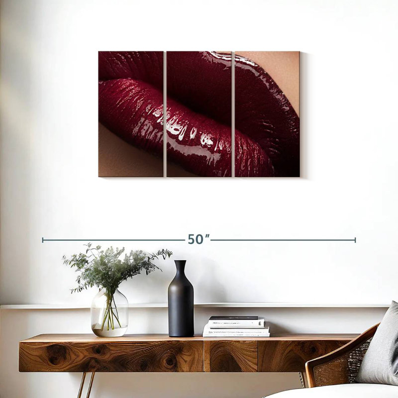 Shuttleworth Glossy Red Lips, 20" H x 33" W