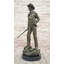 Statue de cowboy en bronze avec fusil - décor de sculpture de l'Ouest