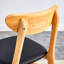 Chaise de salle à manger en bois massif avec coussin Pu