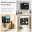 Black Plastic Dorm Bedside Shelf