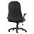 Black Leather Look Office Chair For Work, Adjustable Height & Swivel, Computer Desk Ergonomic With And Look, , Work