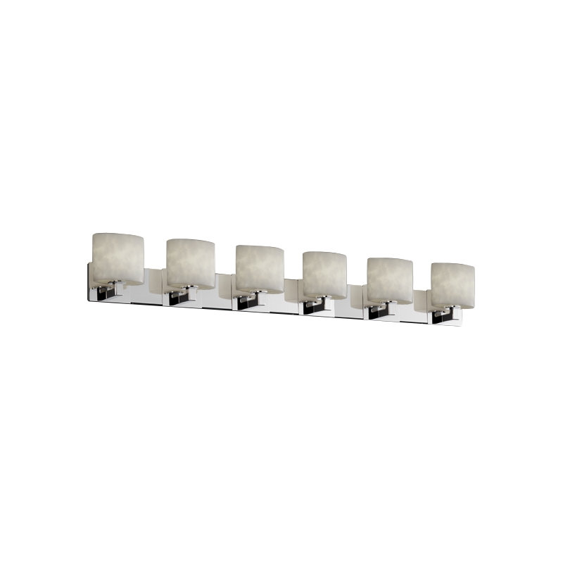 Ainka 6 - Light Dimmable Bath Bar, Polished Chrome, Oval