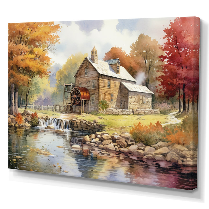 Ohio campagne charmante sur toile, H 34 po x l 44 po x P 1,5 po, Toile tendue