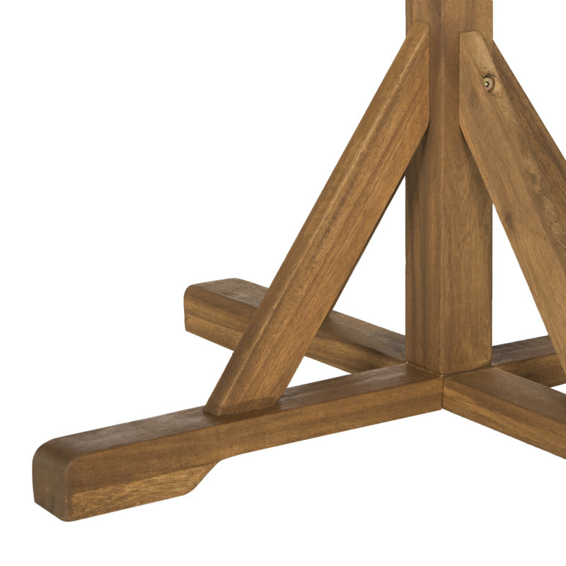 Chrystin Round Acacia Solid Wood Outdoor Dining Table , 35.4 " W 35.4 " D, Teak