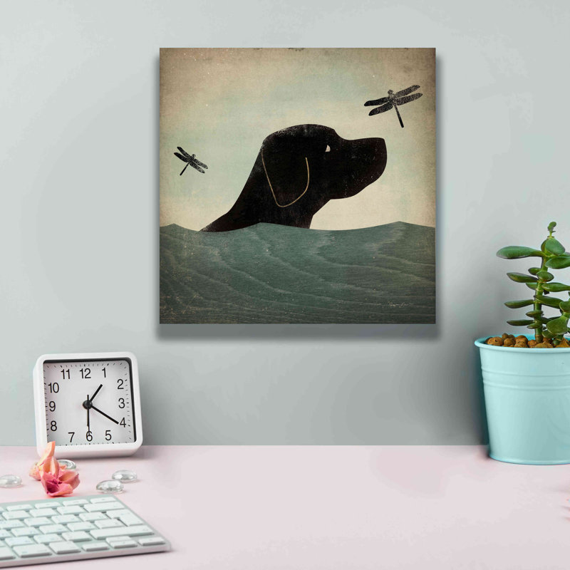 «Black Dog Swim» par Ryan Fowler, H 12 po x l 12 po x P 0,75 po