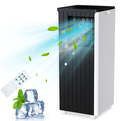 8000 BTU Portable Air Conditioner 3-in-1 AC 350 Sq.Ft Cooling Dehumidifier Fan Remote Control Timer Quiet