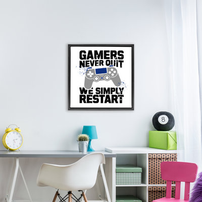 Cadre flottant Simply Restart Gamer Motivation, design par Kim Allen
