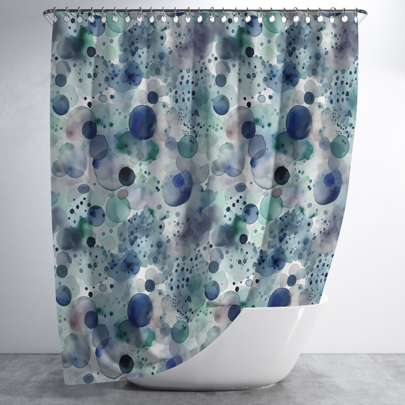 Engelbert Abstract Shower Curtain, 93" H x 70" W