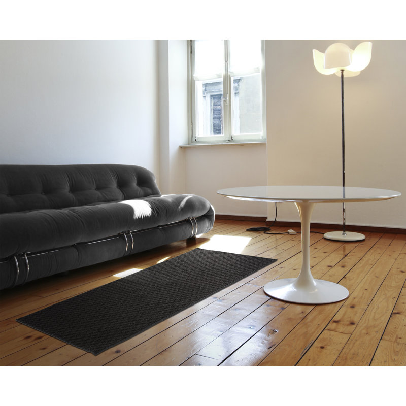 Tapis noir touffeté Lomax, Tapis de couloir 2 pi x 5 pi