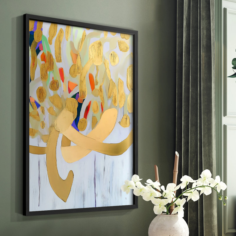 Abstrait XXII, reproduction encadrée - prête à être accrochée - fabriquée aux États-Unis, H 10 po x P 8 po, Noir