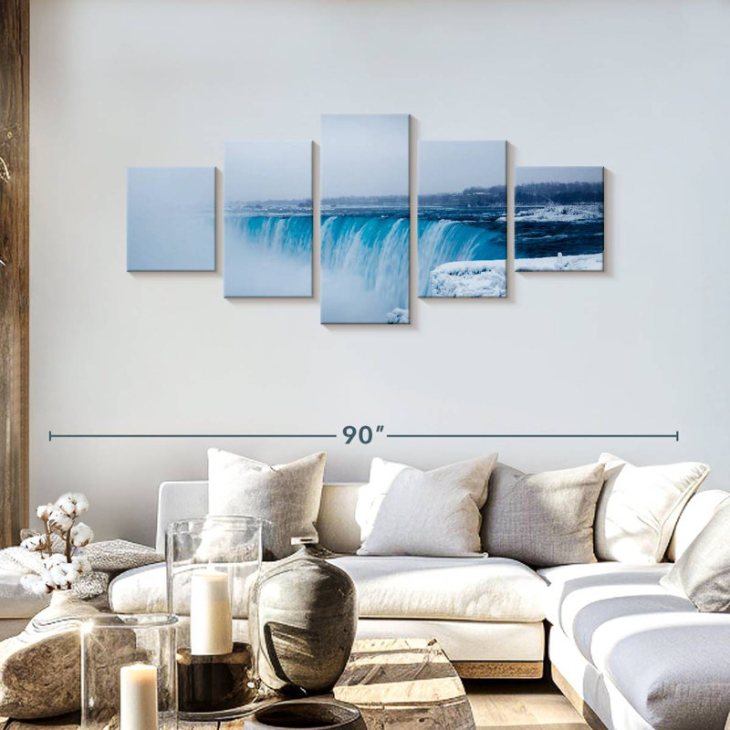 Niagara Falls Wintry Mist, 30" H x 68" W