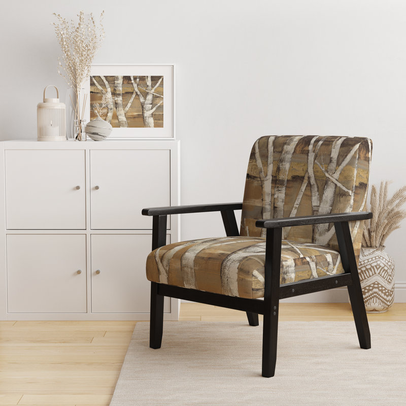 Fauteuil d'appoint rembourré 'Imery - Natural Birch Forest II - Traditional