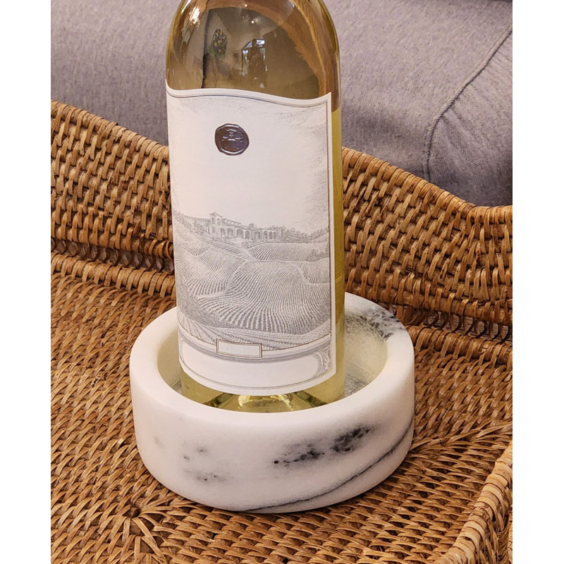 Sous-verre en marbre, White Matte