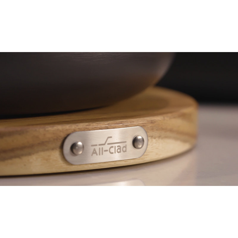 HA1 Nonstick 6 Qt Dutch Oven Pan With Lid, Acacia Wood Trivet And Spoon