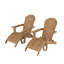 Chaise Adirondack pliante en plastique avec repose-pieds Arrlo-88431757