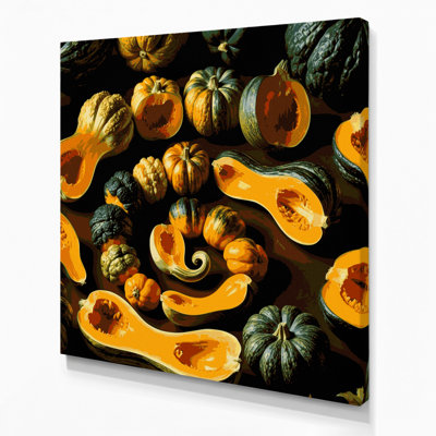Légumes, art mural brun sur toile de Brown Squocha