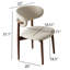Chaise d'appoint rembourrée en bois massif et blanc Sachelle, aucun assemblage requis-272227208-268516296