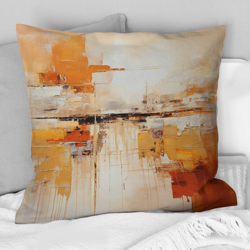 Coussin décoratif Glam Orange Beige Collage II