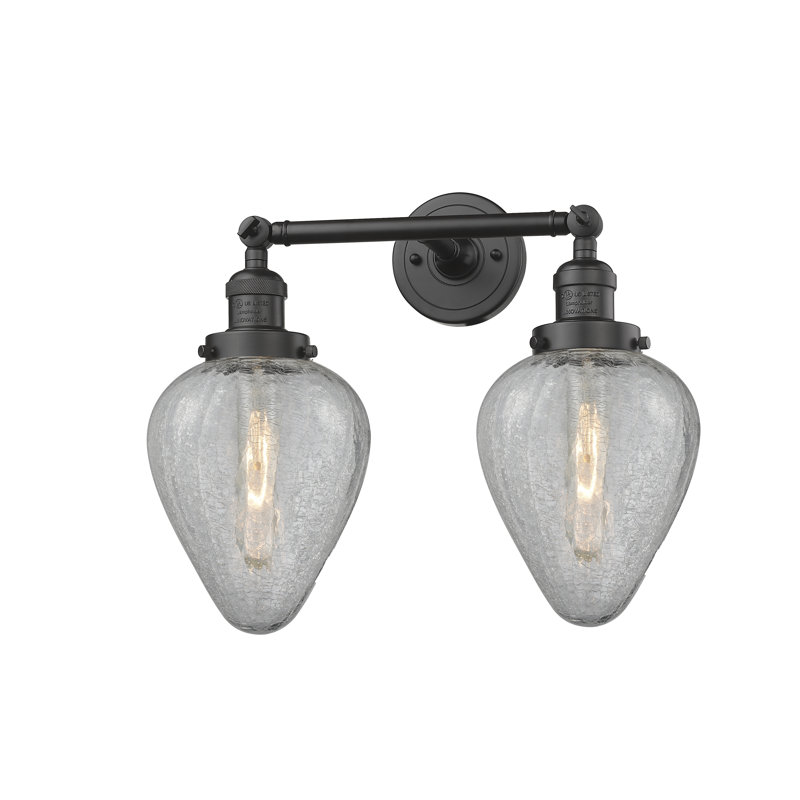 Éclairage pour salle de bain à intensité variable 2 lumières Shauna, Bronze huilé