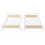 Lit superposé simple TG au-dessus de simple TG, structure industrielle détachable avec garde-corps, lit robuste peu encombrant pour les adolescents, blanc
