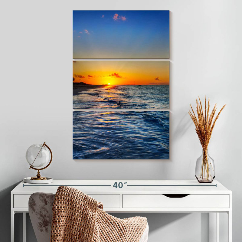 Gillard et coucher de soleil, H 32 po x l 20 po