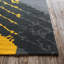 Tapis en laine à motif géométrique abstrait moderne jaune et gris touffeté à la main Blair-1213505954