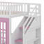 Lit superposé simple au dessus d'un lit simple avec table à langer, lit superposé se transformant en lit supérieur et bureau en duvet-1520666587