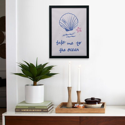 «April Me Art Take Me to the Ocean», affiche encadrée