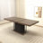 Extendable Rectangle Dining Table with Aged Wood Effect-944309853