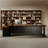 70.87" Dark-brown+Black L-Shaped Solid Wood+Iron Office Sets