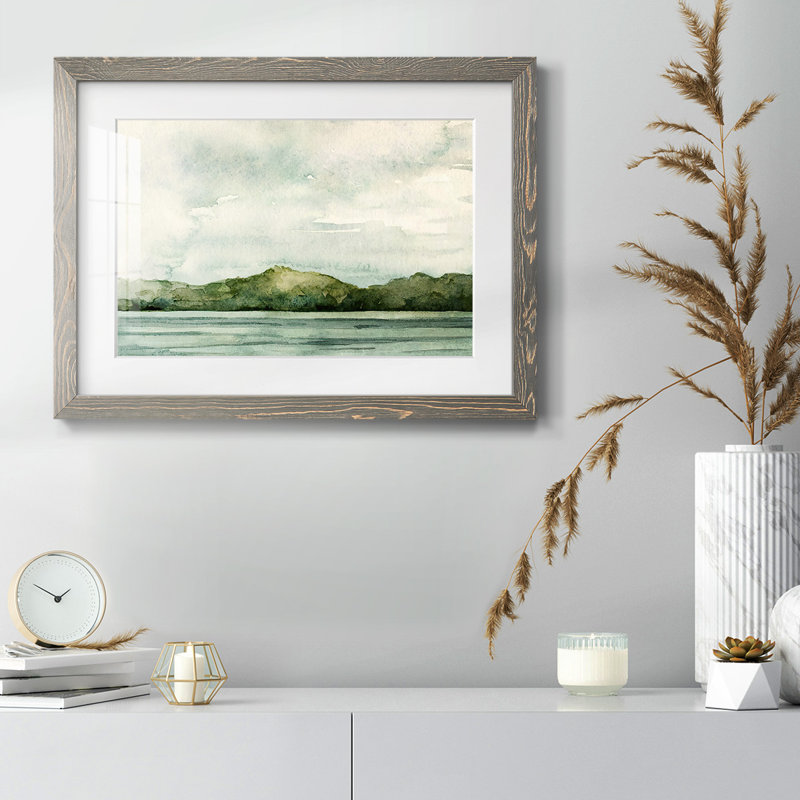 Riverside II, reproduction d'art encadrée, Gris, H 26 po x l 38 po x P 1,5 po